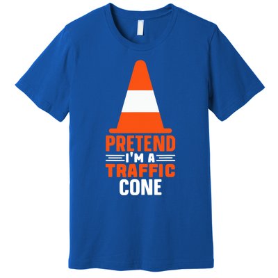 Last Minute Halloween Costume Pretend I'm A Traffic Cone Premium T-Shirt