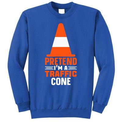 Last Minute Halloween Costume Pretend I'm A Traffic Cone Tall Sweatshirt