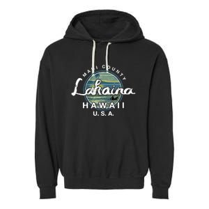 Lahaina Maui Hawaii Surfing Retro Garment-Dyed Fleece Hoodie