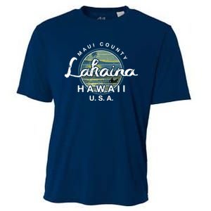 Lahaina Maui Hawaii Surfing Retro Cooling Performance Crew T-Shirt