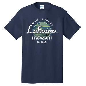 Lahaina Maui Hawaii Surfing Retro Tall T-Shirt