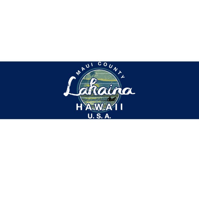 Lahaina Maui Hawaii Surfing Retro Bumper Sticker