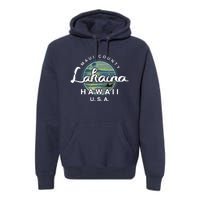 Lahaina Maui Hawaii Surfing Retro Premium Hoodie