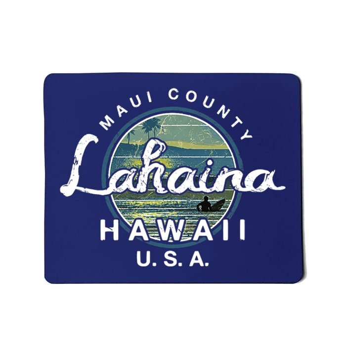 Lahaina Maui Hawaii Surfing Retro Mousepad