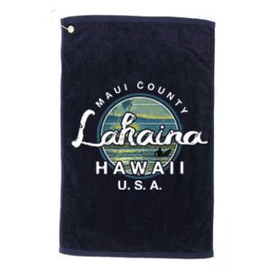 Lahaina Maui Hawaii Surfing Retro Platinum Collection Golf Towel