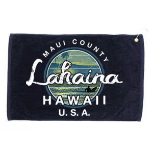 Lahaina Maui Hawaii Surfing Retro Grommeted Golf Towel