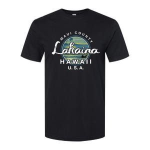 Lahaina Maui Hawaii Surfing Retro Softstyle CVC T-Shirt