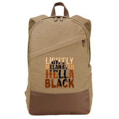 Lightly Melanated Hella Black History Melanin African Pride Cotton Canvas Backpack