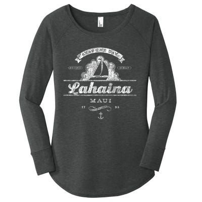 Lahaina Maui HI Sailboat Vintage Nautical Tee Women's Perfect Tri Tunic Long Sleeve Shirt