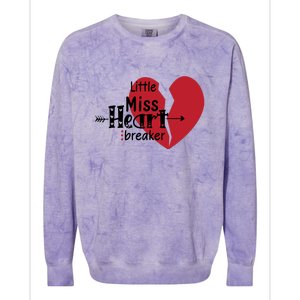 Little Miss Heartbreaker Valentine's Day Gift Colorblast Crewneck Sweatshirt