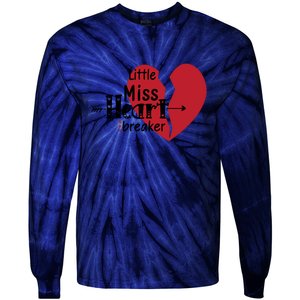 Little Miss Heartbreaker Valentine's Day Gift Tie-Dye Long Sleeve Shirt