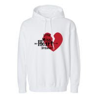 Little Miss Heartbreaker Valentine's Day Gift Garment-Dyed Fleece Hoodie