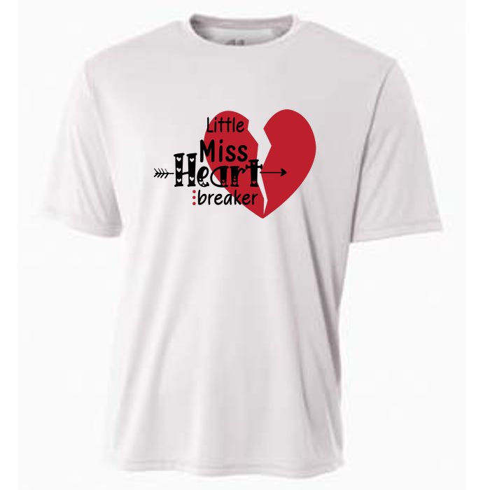 Little Miss Heartbreaker Valentine's Day Gift Cooling Performance Crew T-Shirt