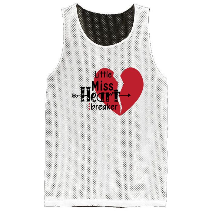 Little Miss Heartbreaker Valentine's Day Gift Mesh Reversible Basketball Jersey Tank