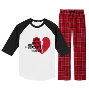 Little Mister Heartbreaker Valentine's Day Gift Raglan Sleeve Pajama Set