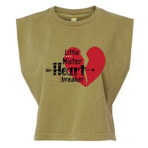 Little Mister Heartbreaker Valentine's Day Gift Garment-Dyed Women's Muscle Tee