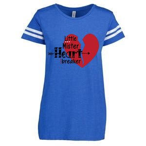 Little Mister Heartbreaker Valentine's Day Gift Enza Ladies Jersey Football T-Shirt