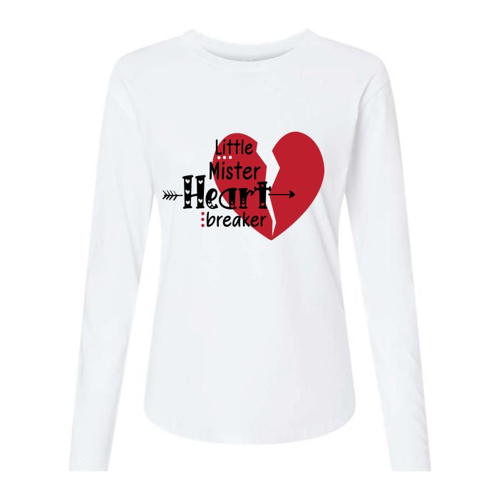 Little Mister Heartbreaker Valentine's Day Gift Womens Cotton Relaxed Long Sleeve T-Shirt