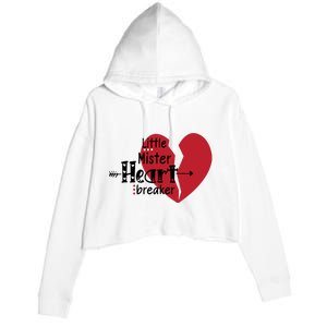 Little Mister Heartbreaker Valentine's Day Gift Crop Fleece Hoodie