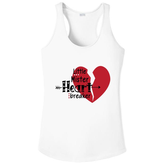 Little Mister Heartbreaker Valentine's Day Gift Ladies PosiCharge Competitor Racerback Tank