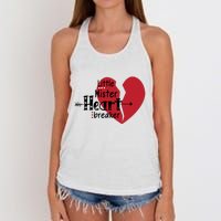 Little Mister Heartbreaker Valentine's Day Gift Women's Knotted Racerback Tank