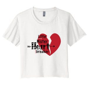 Little Mister Heartbreaker Valentine's Day Gift Women's Crop Top Tee