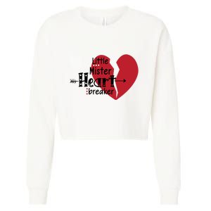 Little Mister Heartbreaker Valentine's Day Gift Cropped Pullover Crew