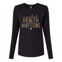 Leopard Mental Health Matters Human Brain Illness Awareness Womens Cotton Relaxed Long Sleeve T-Shirt