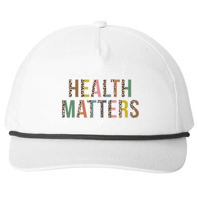 Leopard Mental Health Matters Human Brain Illness Awareness Snapback Five-Panel Rope Hat