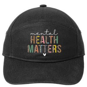 Leopard Mental Health Matters Human Brain Illness Awareness 7-Panel Snapback Hat