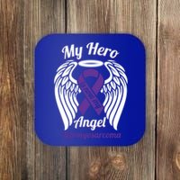 Leiomyosarcoma My Hero Is Now My Angel Wings Meaningful Gift Cute Gift Coaster