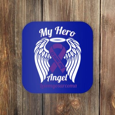 Leiomyosarcoma My Hero Is Now My Angel Wings Meaningful Gift Cute Gift Coaster