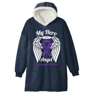 Leiomyosarcoma My Hero Is Now My Angel Wings Meaningful Gift Cute Gift Hooded Wearable Blanket