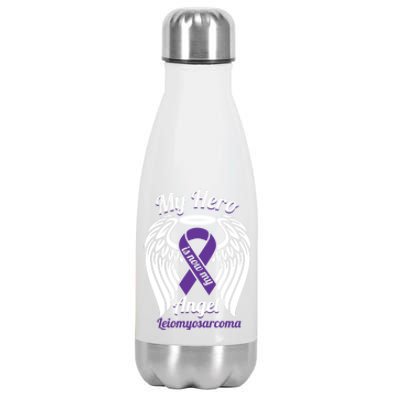 Leiomyosarcoma My Hero Is Now My Angel Wings Meaningful Gift Cute Gift Stainless Steel Insulated Water Bottle