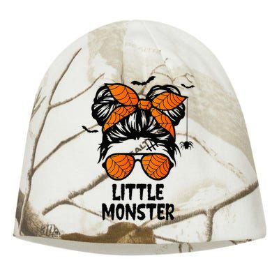 Little Monster Halloween Messy Bun Kati - Camo Knit Beanie