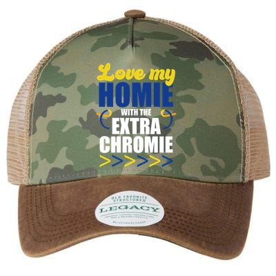 Love My Homie With The Extra Chrome Down Syndrome Legacy Tie Dye Trucker Hat
