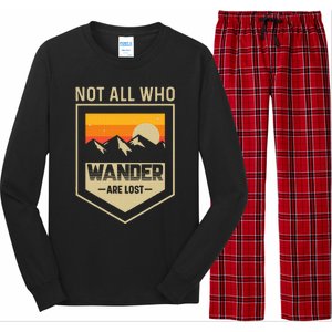 Lake Mountain Hiking Not All Those Who Wander Are Lost Long Sleeve Pajama Set