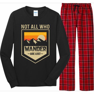 Lake Mountain Hiking Not All Those Who Wander Are Lost Long Sleeve Pajama Set