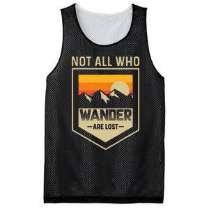 Lake Mountain Hiking Not All Those Who Wander Are Lost Mesh Reversible Basketball Jersey Tank