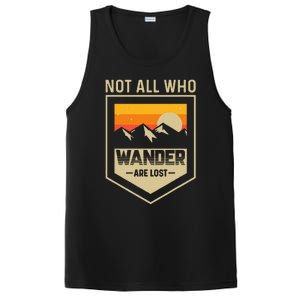 Lake Mountain Hiking Not All Those Who Wander Are Lost PosiCharge Competitor Tank