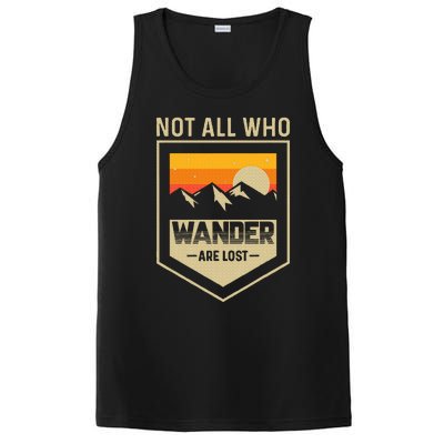 Lake Mountain Hiking Not All Those Who Wander Are Lost PosiCharge Competitor Tank