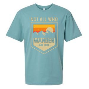 Lake Mountain Hiking Not All Those Who Wander Are Lost Sueded Cloud Jersey T-Shirt