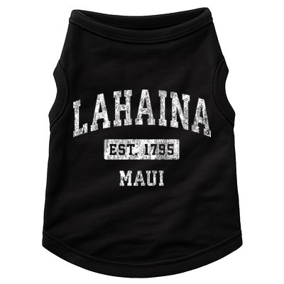 Lahaina Maui Hawaii Hi Vintage Established Sports Doggie Tank