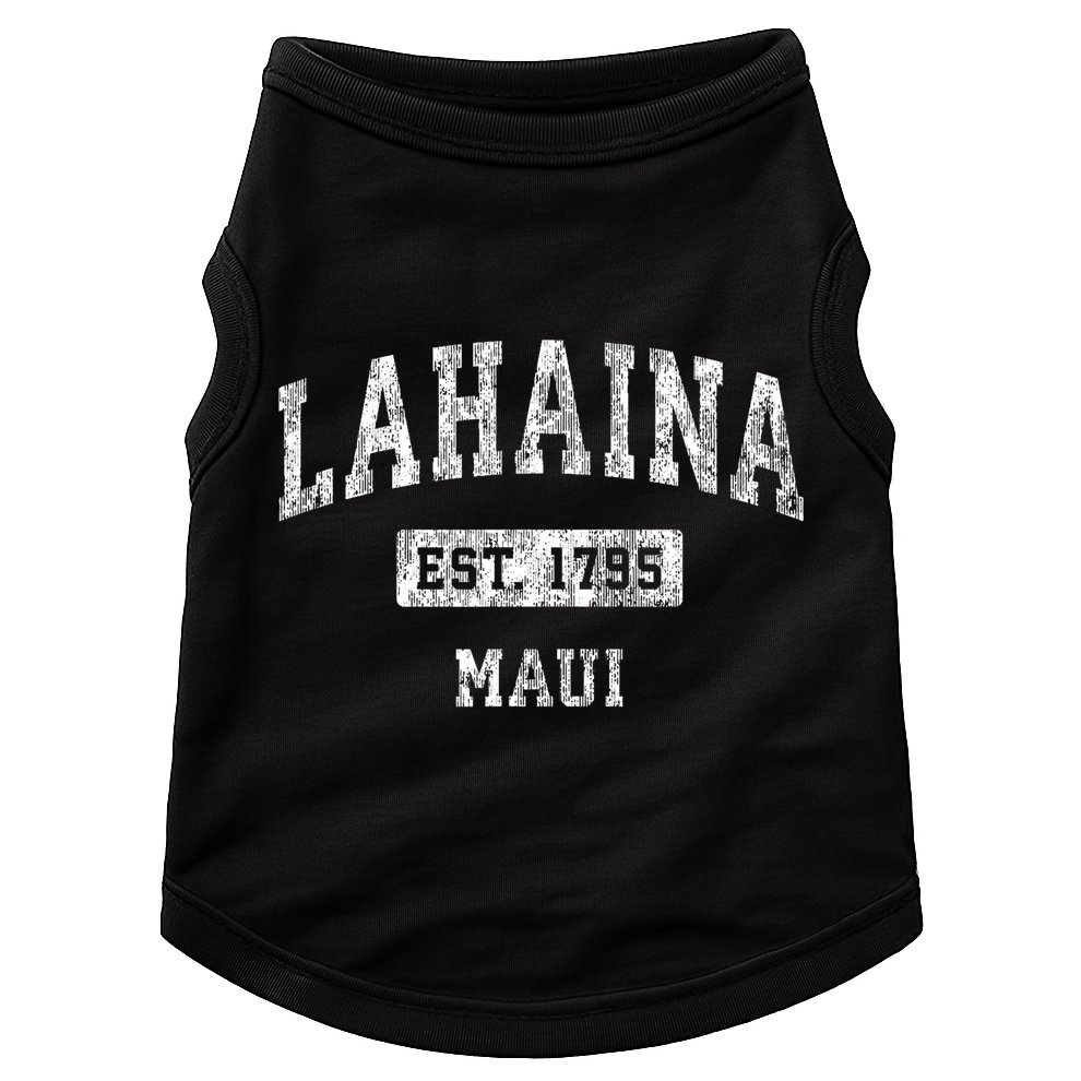 Lahaina Maui Hawaii Hi Vintage Established Sports Doggie Tank