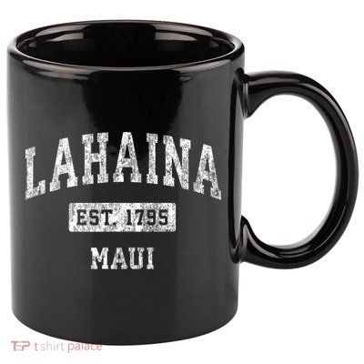 Lahaina Maui Hawaii Hi Vintage Established Sports 11oz C Handle Ceramic Mug