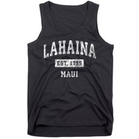 Lahaina Maui Hawaii Hi Vintage Established Sports Tank Top