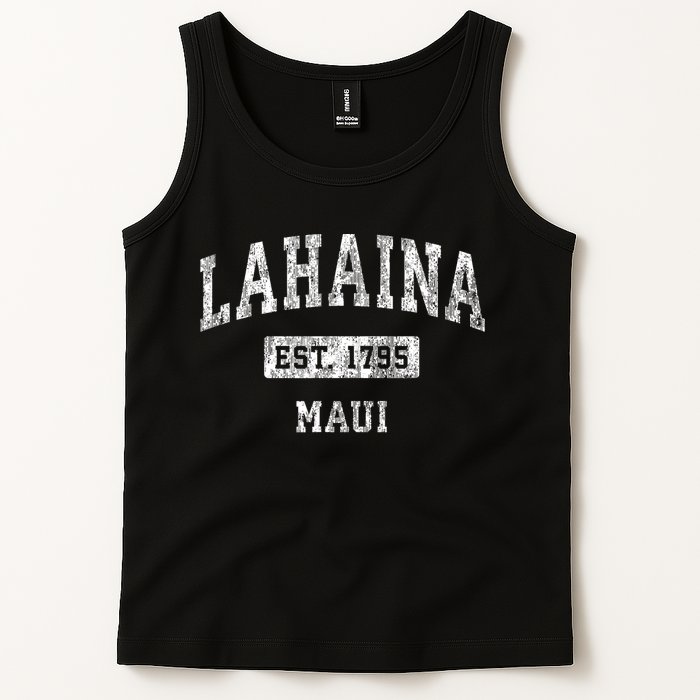 Lahaina Maui Hawaii Hi Vintage Established Sports Tank Top