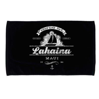 Lahaina Maui Hi Sailboat Cool Gift Vintage Nautical Tee Microfiber Hand Towel