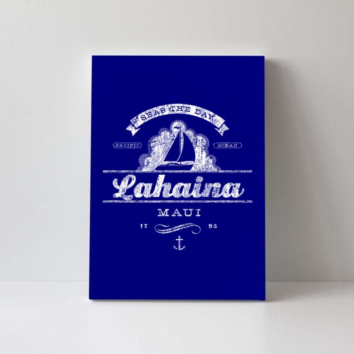 Lahaina Maui Hi Sailboat Cool Gift Vintage Nautical Tee Canvas