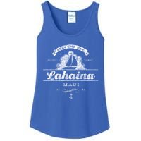 Lahaina Maui Hi Sailboat Cool Gift Vintage Nautical Tee Ladies Essential Tank